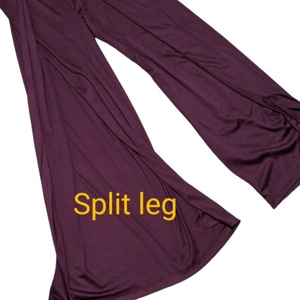 KOH KOH one piece sleeveless cocktail party wide split leg pantsuit romper Med - Picture 7 of 10